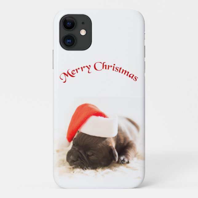 Pappy With Christmas Hat Case-Mate iPhone Case (Back)