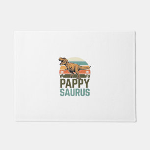 Pappysaurus Funny Dinosaur Vintage Sunset Shirt_1 Doormat