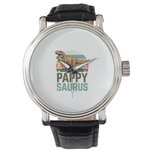 Pappysaurus Funny Dinosaur Vintage Sunset Shirt_1 Watch
