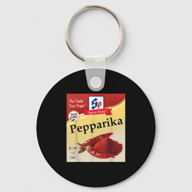 Paprika Condiment Costume Holiday Spice Group Cost Keychain (Front)