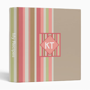 Paprika Stripes Pattern Binder