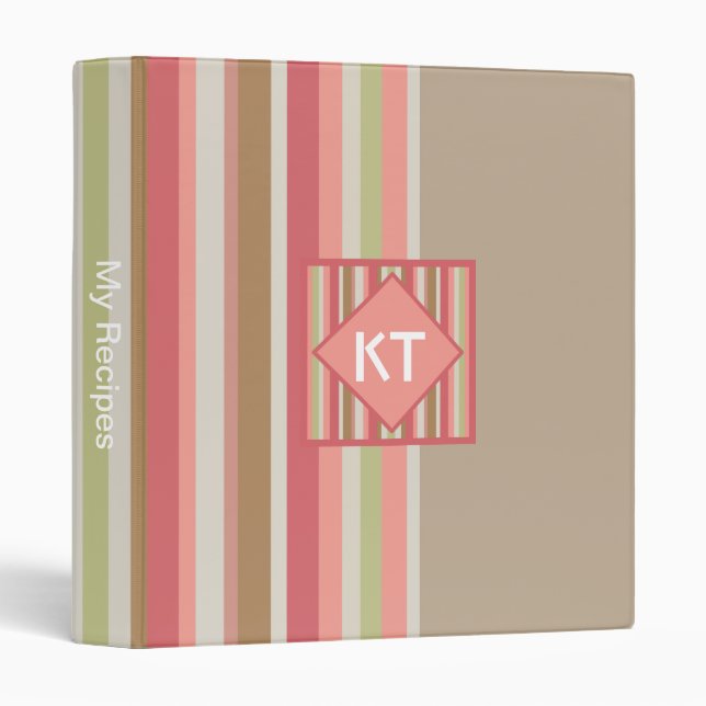 Paprika Stripes Pattern Binder (Front/Spine)