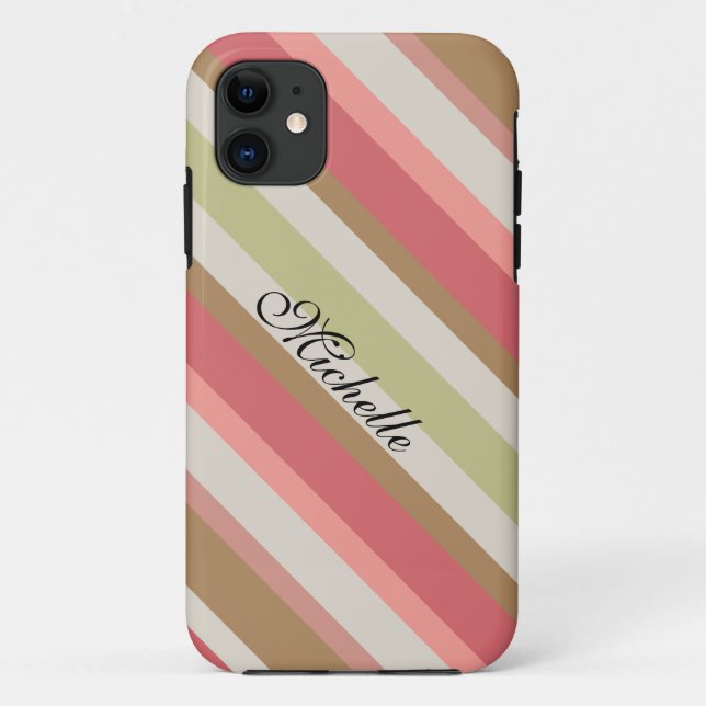 Paprika Stripes Pattern Case-Mate iPhone Case (Back)