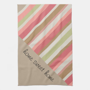 Paprika Stripes Pattern Kitchen Towel
