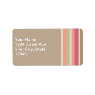 Paprika Stripes Pattern Label