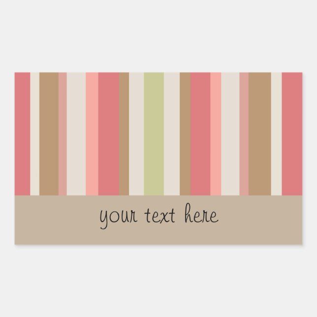 Paprika Stripes Pattern Sticker (Front)