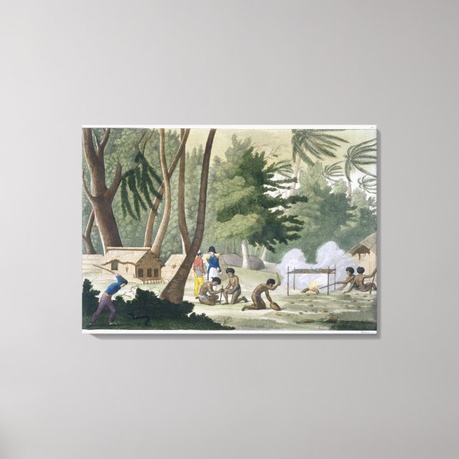Papu tribe on the Isle of Rawak, plate 20 from 'Le Canvas Print (Front)