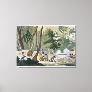 Papu tribe on the Isle of Rawak, plate 20 from 'Le Canvas Print