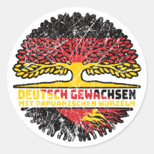 Papua-Neuguinea Papuanisch Deutsch Deutschland Classic Round Sticker