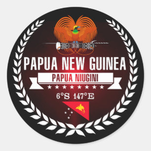 Papua New Guinea Classic Round Sticker