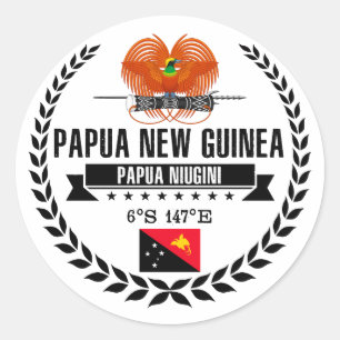 Papua New Guinea Classic Round Sticker