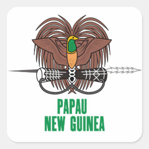 PAPUA NEW GUINEA - emblem/flag/coat of arms/symbol Square Sticker