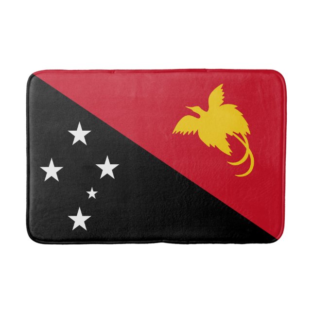 Papua New Guinea Flag Bath Mat (Front)