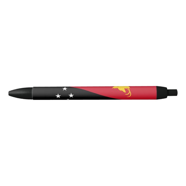 Papua New Guinea Flag Black Ink Pen (Front)