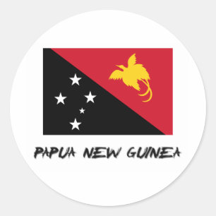 Papua New Guinea Flag Classic Round Sticker
