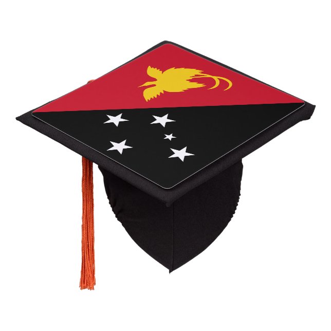 Papua New Guinea Flag Graduation Cap Topper (Angled)