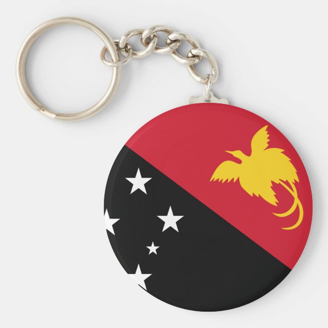Papua New Guinea Flag Keychain (Front)