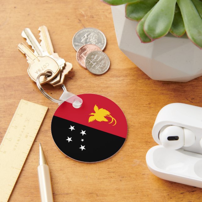 Papua New Guinea flag Keychain (Desk)