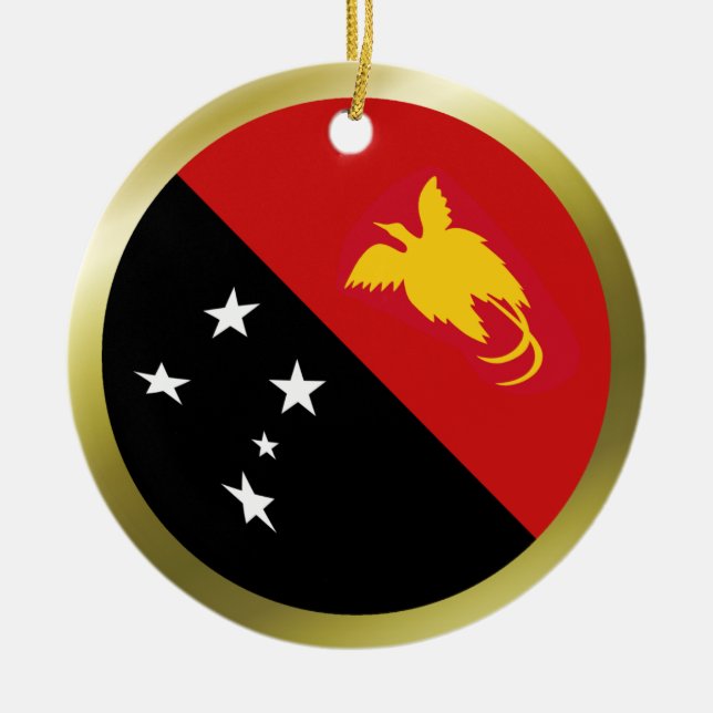 Papua New Guinea Flag Ornament (Front)