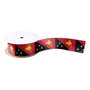 Papua New Guinea Flag Satin Ribbon