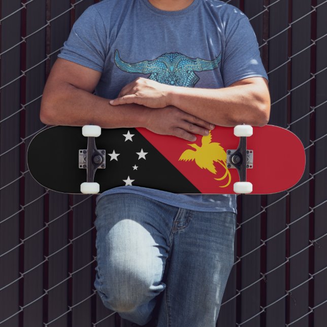Papua New Guinea Flag Skateboard (Outdoor 3)