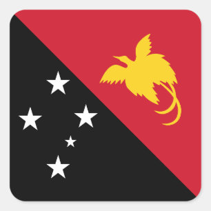 Papua New Guinea Flag Square Sticker