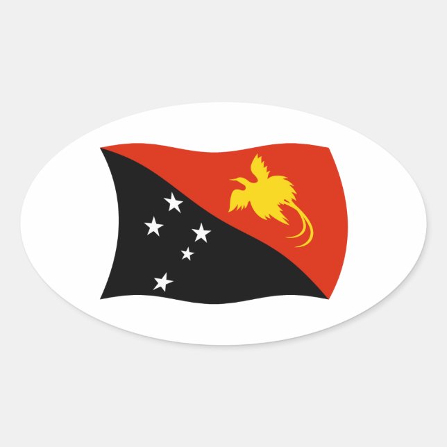 Papua New Guinea Flag Sticker (Front)