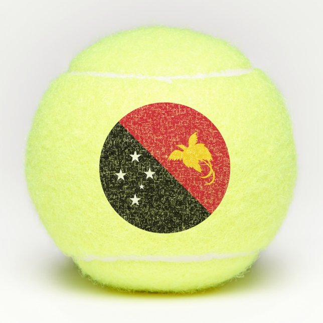 Papua New Guinea flag Tennis Balls (Front)