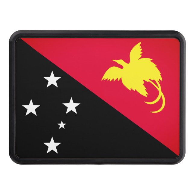 Papua New Guinea Flag Trailer Hitch Cover (Front)