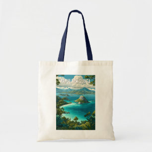 Papua New Guinea Illustration Travel Art Vintage Tote Bag