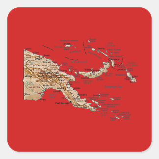 Papua New Guinea Map Sticker