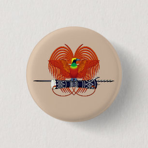 Papua New Guinea National Emblem 1 Inch Round Button