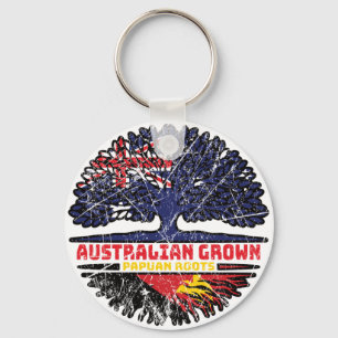 Papua New Guinea Papuan Australian Australia Tree Keychain
