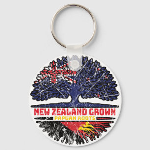 Papua New Guinea Papuan New Zealander New Zealand Keychain
