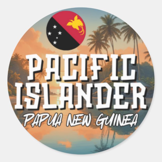 Papua New Guinea PNG Sticker Pacific Islander (Front)