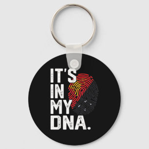 Papua new guinea roots flag fingerprint graphic keychain