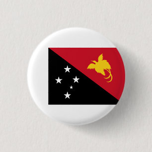 Papua New Guinean Flag, Flag of Papua New Guinea 1 Inch Round Button