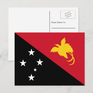 Papua New Guinean Flag, Flag of Papua New Guinea Postcard
