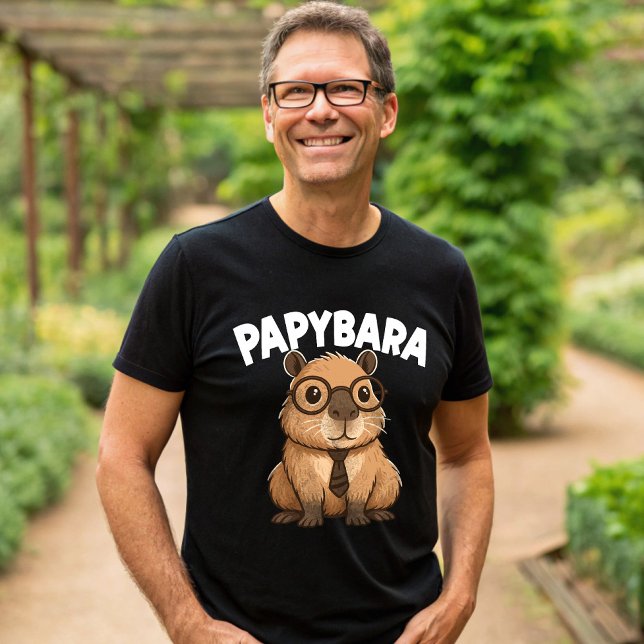 Papybara Funny Capybara Dad T-Shirt (Creator Uploaded)