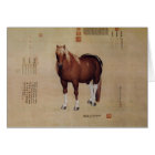 Papyrus antique chinois avec la peinture de cheval