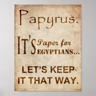 Papyrus Font Joke Poster