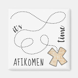 Pâque Carré Magnet Afikomen Temps