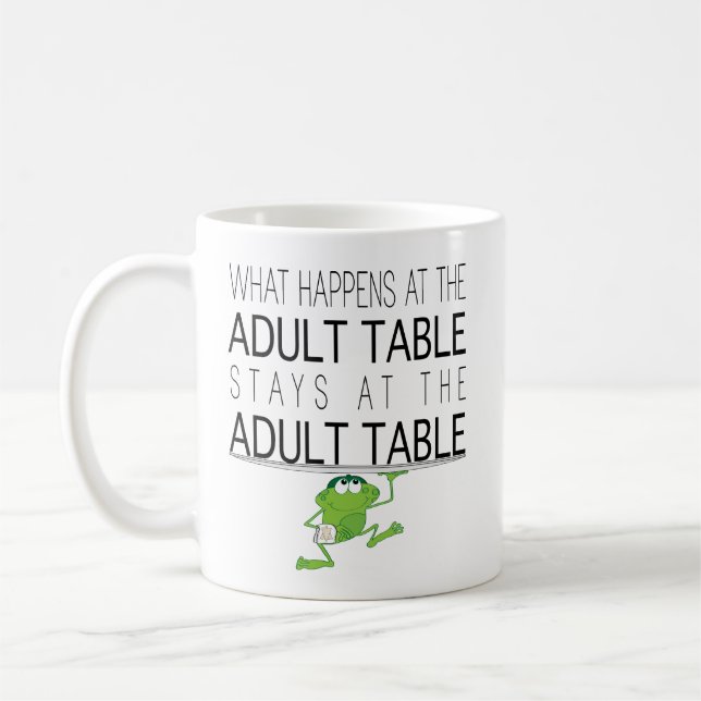 Pâque "La Table Adulte" 11 oz Café Mug (Gauche)