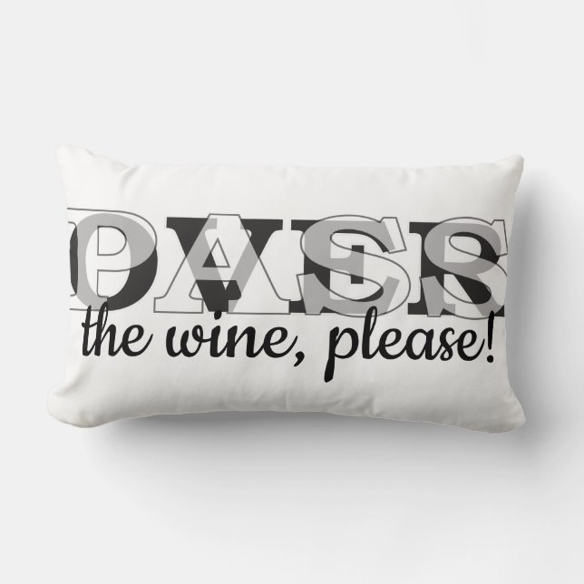 Pâque Seder Lumbar Coussin "Pâque du vin" (Recto)