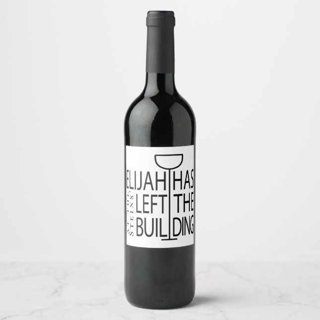 Pâque Vin Bouteille Étiquette Elijah Bâtiment gauc (Devant)