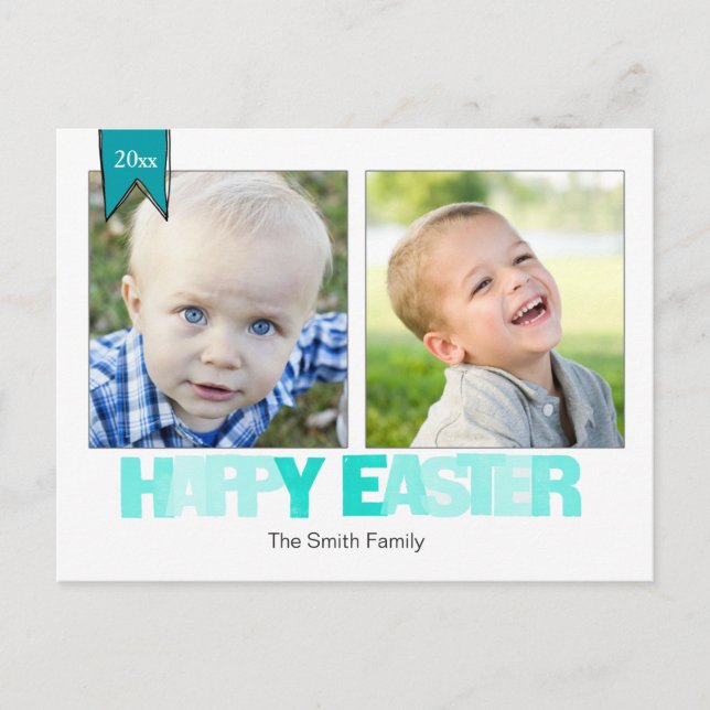 Pâques 2 cartes postales de photo (Devant)