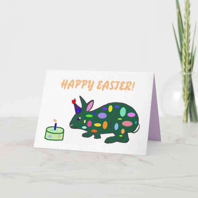 Pâques Anniversaire Carte Bunny (Devant)