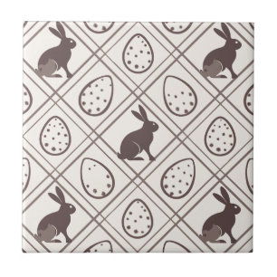Pâques carreaux marron  