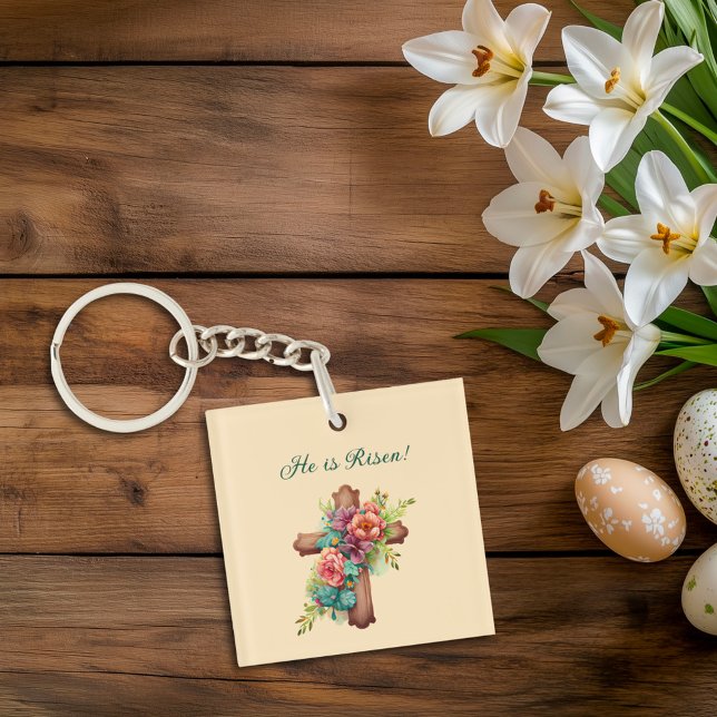 Pâques "Il est ressuscité" Croix florale (Créateur téléchargé)