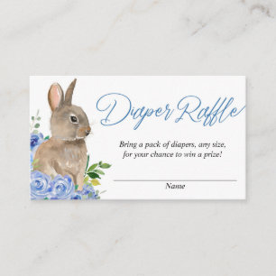 Pâques lapin bleu blanc floral diaper cartes de to